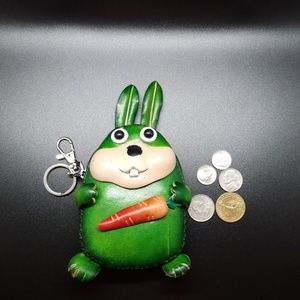 Leather Coin Purse Rabbit
